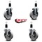 Service Caster 5'' Semi Steel Wheel Swivel 1-3/8'' Expanding Stem Caster Set 2 Brakes, 4PK SCC-EX20S514-SSS-2-TLB-2-138 - alternate 4